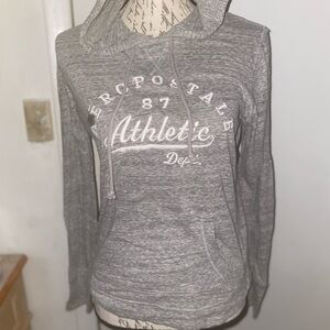 Gray Aeropostale hoodie. It’s thin and airy.